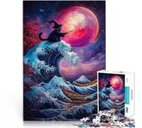 Puzzles de 2000 Piezas para Adolescentes El Gato Mago y la Gran Ola Montaje de Patrones Cada Pieza es única: un desafiante y Divertido Juego Familiar 70x100cm