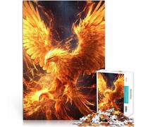Puzzles de 2000 Piezas para Adolescentes fénix llameante Entrena tu Cerebro y Tus Manos con Piezas de Formas aleatorias Que se entrelazan Completamente 70x100cm