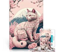 Puzzles de 2000 Piezas para Adolescentes Flores de Cerezo de Gato Competición de Velocidad de Manos Mejorar el Amor Entre Parejas 70x100cm