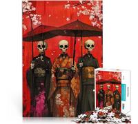 Puzzles de 2000 Piezas para Adolescentes Geishas esqueléticas Entrena tu Cerebro y Tus Manos Regalos para Amigos y Familiares 70x100cm