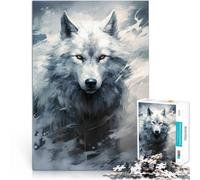 Puzzles de 2000 Piezas para Adolescentes Ilustración de Lobo - Corazón Salvaje Difícil Difícil Toda la Familia. 70x100cm