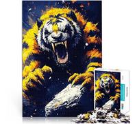 Puzzles de 2000 Piezas para Adolescentes Ilustración del Tigre furioso Juego Familiar para y Interacción Entre Padres e Hijos 70x100cm