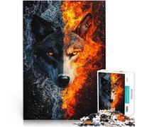 Puzzles de 2000 Piezas para Adolescentes Lobo de Fuego y Agua Juguetes educativos de Aprendizaje Regalos de Amigo Secreto 70x100cm
