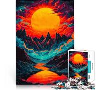 Puzzles de 2000 Piezas para Adolescentes Paisaje de montaña al Atardecer Juego de Preguntas Trato como Regalo para Toda la Familia 70x100cm