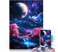 Puzzles de 2000 Piezas para Adolescentes Paisaje de montaña con Cascada de fantasía Diversión Familiar Regalo para cumpleaños 70x100cm