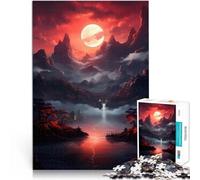 Puzzles de 2000 Piezas para Adolescentes Paisaje japonés de Luna de Sangre Juego práctico Toda la Familia. 70x100cm