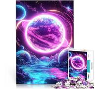 Puzzles de 2000 Piezas para Adolescentes Planeta Neón Juego Familiar para aliviar el estrés: desafío difícil Gran Regalo 70x100cm