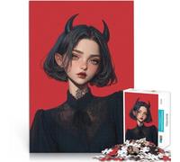 Puzzles de 2000 Piezas para Adolescentes Retrato de Demonio ángel Oscuro Desafiante Difícil Juguetes de decoración del hogar 70x100cm