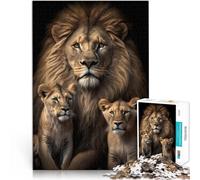 Puzzles de 2000 Piezas para Adolescentes Retrato de Leones Competición de Velocidad de Manos Juguetes de decoración del hogar 70x100cm