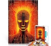 Puzzles de 2000 Piezas para Adolescentes Rostro cibernético Entrena tu Cerebro y Tus Manos con póster a Juego y Hoja de Trivia 70x100cm
