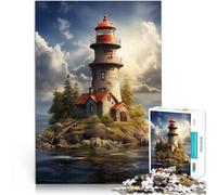Puzzles de 2000 Piezas para Adolescentes Tormenta del Faro de fantasía Juguetes de Juego Decoración de Pared cumpleaños y Navidad 70x100cm