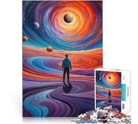 Puzzles de 2000 Piezas para Adolescentes Viaje cósmico Surrealista a través de un vórtice Vibrante Juegos Juguetes Regalo Mejorar la Memoria 70x100cm