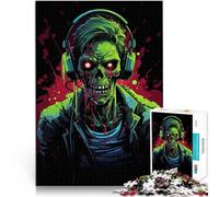 Puzzles de 2000 Piezas para Adolescentes Zombie con Auriculares Juguete Educativo para aliviar el estrés Obra de Arte 70x100cm