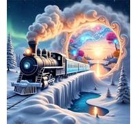Puzzles de 35 Piezas par Adultos Tren de Paisaje Invernal, 30x30cm un Rompecabezas Adultos Desafiante, Puzzles para Toda la Familia, Regalos para Mujeres Hombres