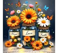 Puzzles de 70 Piezas par Adultos Amor Esperanza Fe, 45x45cm un Rompecabezas Adultos Desafiante, Puzzles para Toda la Familia, Regalos para Mujeres Hombres