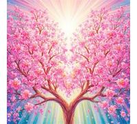 Puzzles de 70 Piezas par Adultos Árbol de Amor Rosa, 45x45cm un Rompecabezas Adultos Desafiante, Puzzles para Toda la Familia, Regalos para Mujeres Hombres