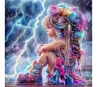 Puzzles de 90 Piezas par Adultos Chica Trueno Lluvia, 30x30cm un Rompecabezas Adultos Desafiante, Puzzles para Toda la Familia, Regalos para Mujeres Hombres