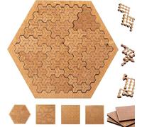 Puzzles de Bandeja, Rompecabezas de Madera Duros difíciles para Adultos, diseño único de Forma Irregular, desafiante Juego de Pensamiento inverso para el Entrenamiento del Cerebro (B)