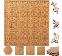 Puzzles de Bandeja, Rompecabezas de Madera Duros difíciles para Adultos, diseño único de Forma Irregular, desafiante Juego de Pensamiento inverso para el Entrenamiento del Cerebro (C)