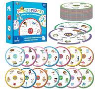 Puzzles de Fonética, Mezclas de Sonidos de Vocales Cortas - 30 Fonéticas y 150 Palabras de Vista, Juego de Rimas Fonéticas para Aprender a Leer y Escribir la Primera Palabra