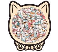 Puzzles De Gatos Para Adultos | Interactivo madera con forma animal - Puzle madera con forma animal - Para Niños Chicos Chicas Adolescentes Mujeres Hombres Coleccionistas Jardín Infantil Cumpleaños Añ