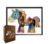 Puzzles de Madera para Adultos,Juguete Educativo con Forma de Caballo - de Madera para Adultos | para Viajes en Coche, Avión, Vacaciones en Familia, Abuelos y Nietos, Sala de Espera