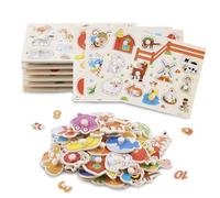 Puzzles de Madera para Niños de 2 a 4 Años, 6 Piezas Montessori, Juguete Educativo para Pequeños