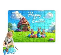 Puzzles De Pascua Para Adultos - Jigsaw De Conejito Navideño, Rompecabezas Decorativos De Conejo Con Diseño De Dibujos Animados | Obras De Arte De Rompecabezas De Primavera, Colorido Juego Cerebral, D