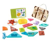 Puzzles educativos para - Learning Logic Game, Kids Brain Toy | Bloques de rompecabezas de madera portátiles, Rompecabezas de madera para Preescolar, desarrollo sensorial, actividad de clase