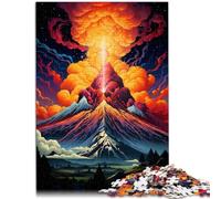Puzzles El volcán ha entrado en erupción. Rompecabezas de 1000 piezas. Rompecabezas de cartón de 10.27 pulgadas x 14.96 pulgadas. Adecuado para adultos y niños a partir de 14 años. Challenge Family
