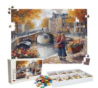 Puzzles Flor Ciudad | Puzzle 1500 Piezas XL 87x57 cm | Rompecabezas Madera Desafiante para Adultos | con Exquisita Caja de Embalaje | para Decorar Toda La Familia | Rompecabezas Adultos W3H-934