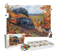 Puzzles Flores Frescas Tren | Puzzle 1500 Piezas XL 87x57 cm | Rompecabezas Madera Desafiante para Adultos | con Exquisita Caja de Embalaje | Decorar Toda La Familia | Rompecabezas Adultos W3H-339