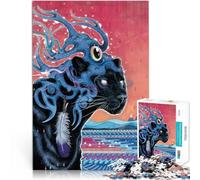 Puzzles for Adults 1000 Piece “Black Panther Ancestors” Made of Cardboard,Suitable for People Aged 14 and Above Home Decoration Toys Because it is Ideal as a Gift for The Whole Family。Size:50x75cm