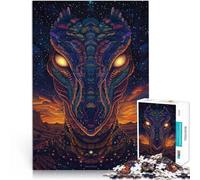 Puzzles for Adults 1000 Pieces Dinosaur Art Made of Cardboard，Suitable for People Aged 14 and Above Interesting Stress Reduction Family Games Christmas Birthday Gifts 。Size：38x52cm/14.96x20.47inch