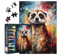 Puzzles for Adults 1000 Pieces Meerkat, Animal Jigsaw Puzzles, Adult Puzzle for Adults, Educational Fun Games or Toys for Elders Friends 50 x 70 cm