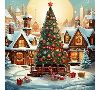 Puzzles For Adults 12x12 cm,Jigsaw Puzzles for Adults 35 Pieces Puzzle Home Challenging Educational Games DIY Home Decoration Puzzle Gifts - Cartoon Country Christmas