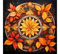 Puzzles For Adults 12x12 cm,Jigsaw Puzzles for Adults 35 Pieces Puzzle Home Challenging Educational Games DIY Home Decoration Puzzle Gifts - Autumn Leaves