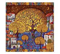 Puzzles For Adults 12x12 cm,Jigsaw Puzzles for Adults 35 Pieces Puzzle Home Challenging Educational Games DIY Home Decoration Puzzle Gifts - Gustav Klimt Tree of Life