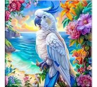 Puzzles For Adults 35x35 cm,Jigsaw Puzzles for Adults 100 Pieces Puzzle Home Challenging Educational Games DIY Home Decoration Puzzle Gifts - Tropical Parrot Flowers