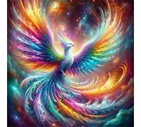 Puzzles For Adults 35x35 cm,Jigsaw Puzzles for Adults 300 Pieces Puzzle Home Challenging Educational Games DIY Home Decoration Puzzle Gifts - Colorful Phoenix Birds