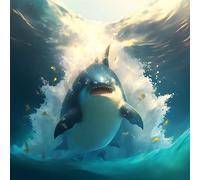 Puzzles For Adults 65x65 cm,Jigsaw Puzzles for Adults 150 Pieces Puzzle Home Challenging Educational Games DIY Home Decoration Puzzle Gifts - Sharks Animal