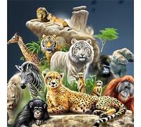 Puzzles For Adults 65x65 cm,Jigsaw Puzzles for Adults 150 Pieces Puzzle Home Challenging Educational Games DIY Home Decoration Puzzle Gifts - African Animals