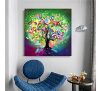 Puzzles For Adults 65x65 cm,Jigsaw Puzzles for Adults 150 Pieces Puzzle Home Challenging Educational Games DIY Home Decoration Puzzle Gifts - Green Butterfly Tree