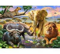 Puzzles For Adults, Jigsaw Puzzles For Adults 120 Pieces Puzzle Home Challenging Educational Games DIY Home Decoration Puzzle Gifts - African Animals