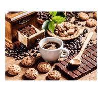 Puzzles For Adults, Jigsaw Puzzles For Adults 120 Pieces Puzzle Home Challenging Educational Games DIY Home Decoration Puzzle Gifts - Coffee Cookie Spice