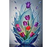 Puzzles For Adults, Jigsaw Puzzles For Adults 1200 Pieces Puzzle Home Challenging Educational Games DIY Home Decoration Puzzle Gifts - Water Drop Tulips