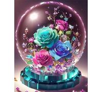 Puzzles For Adults, Jigsaw Puzzles For Adults 1314 Pieces Puzzle Home Challenging Educational Games DIY Home Decoration Puzzle Gifts - Roses Crystal Ball