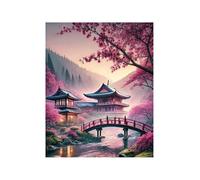 Puzzles for Adults,Jigsaw Puzzles for Adults 1500 Pieces Puzzle Home Challenging Educational Games DIY Home Decoration Puzzle Gifts,Tema:Loft de Parque japonés