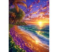Puzzles for Adults,Jigsaw Puzzles for Adults 1500 Pieces Puzzle Home Challenging Educational Games DIY Home Decoration Puzzle Gifts,Tema:Puesta de Sol en la Playa Starlight