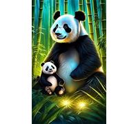 Puzzles for Adults,Jigsaw Puzzles for Adults 1500 Pieces Puzzle Home Challenging Educational Games DIY Home Decoration Puzzle Gifts,Tema:Panda del Bosque de bambú